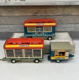 3477 Playmobil Vintage Circus Trailer Cars #21 #23 Clown 1970s