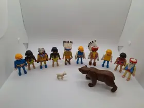 Playmobil 3483 Western Indians Native Americans Figures Vintage 1993 12