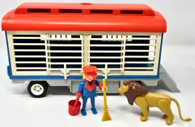 3514 Playmobil Vintage Circus Lion Wagon - Romani Cage Train Car