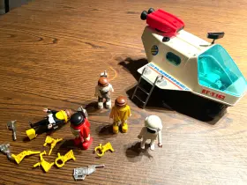 3534 Playmobil Vintage Playmospace Space Shuttle Ship And Astronauts