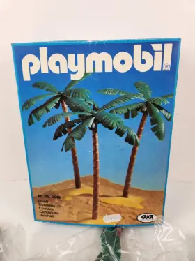 3549 Playmobil 3 Palm Trees Vintage Discontinued In 1984 New Sealed Packs