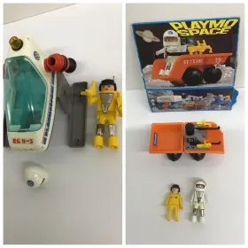 3558 Playmobil Vintage 1983 Space Vehicle With Astronaut Box
