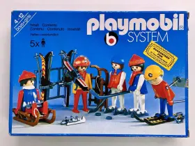 3561 Playmobil Vintage Winter Fun Sports Set Ski Skating New In Sealed Box
