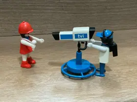 3571 Playmobil Tv Cameraman And Reporter Rare Vintage