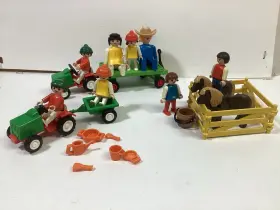 3575-3594 Playmobil Children And Ponies Set 3579 Tractor 3595 Complete Xtrs