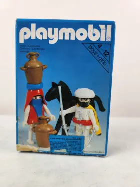 3585 Playmobil Arabian Nomads Beduin Couple W Horse Weapon Jars New Sealed