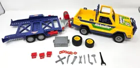 3618 Playmobil Vintage Off-road Service Vehicle - Pickup And Trailer With Tools