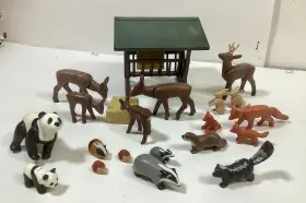 3692-7264 Playmobil Deer And Feeder Set 3692 Fox With 2 Kits 7264 Complete Extras