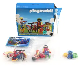 3712 Playmobil Bmx Mountain Bikers Retired New Open Box