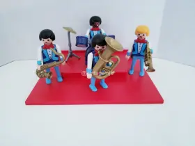 3723 Playmobil Vintage Circus Jazz Quartet Saxaphone Drums Etc-note-excellent
