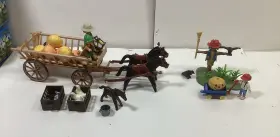 3735-3823 Playmobil Harvest Cart Set 3735 And Scarecrow 3823 Pumpkins Fall Halloween