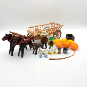 3735 Playmobil Harvest Cart Horse Drawn Pumpkin Vintage 1992 Complete Read
