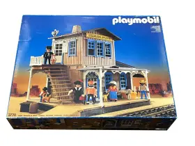 3770 Playmobil Vintage Train Station Colorado Springs 1992 With Bbox