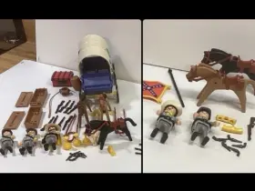 3783-3785 Playmobil Civil War Sets 3783 3785 Confederate Pay Wagon Rebel Soldiers