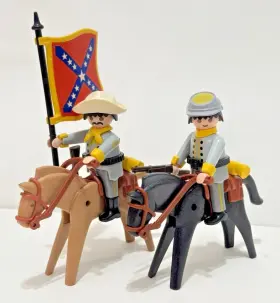3783 Playmobil Confederate Cavalry 1990s Complete