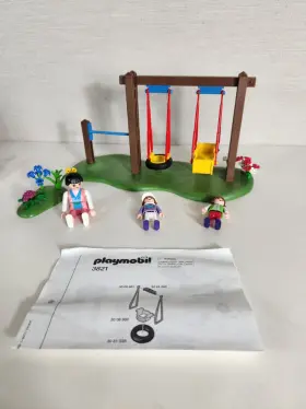 3821 Playmobil Vtg Playgarden Park Alligator And Tire Swing Xtra Fig Plants Read