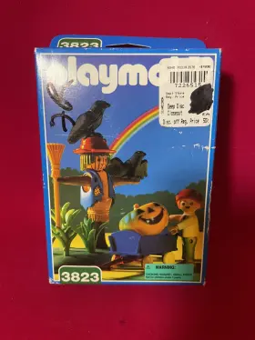 3823 Playmobil Vintage Geobra Scarecrow Halloween Pumpkin Set Made In Malta New