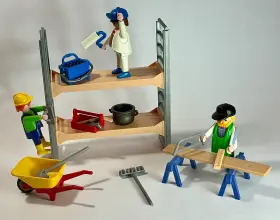 3833 Playmobil Construction Scaffolding And Painting Work Crew