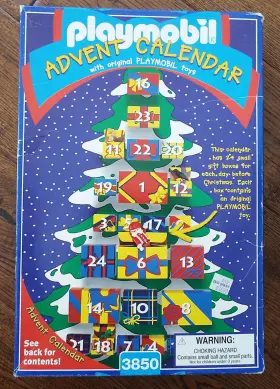 3850 Playmobil Advent Calendar Christmas Tree Scene Vtg 1997