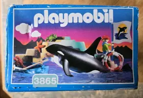 3865 Playmobil Orca Whale Training Set Rare New In Box