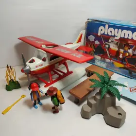 3866 Playmobil Vintage Outdoor Adventure Seaplane With Box Germany 1996
