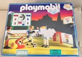 3868 Playmobil 1996 Vintage Street Cup Arena Soccer Complete Used Set
