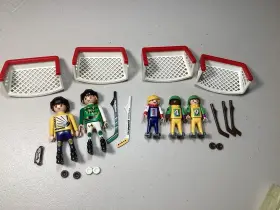 3869-3685 Playmobil Street Hockey Set 3869 And Ice 3685 - Both Complete Extras