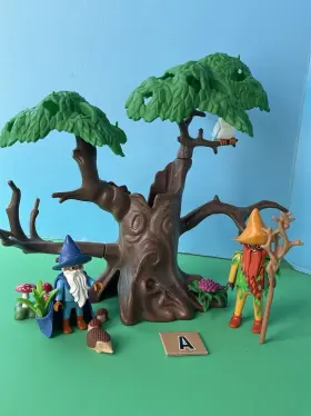 3897-a Playmobil 3897 Magic Tree Large Spooky 2 Wizards Hedgehogs