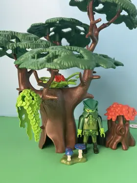 3933-5231 Playmobil Magic Forest Ghost Set 3933 Huge Canopy Tree 5231 Wizard Spooky Stump