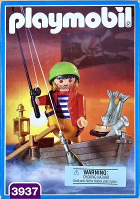3937 Playmobil Fisherman With Boat 2000 New In Sealed Box