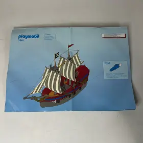 3940 Playmobil Pirate Flagship Model Vintage Manual Instructions 2000 Germany