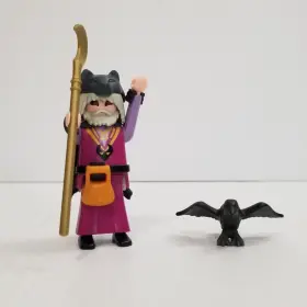 3944 Playmobil Druid Wizard Wolf Cloak Sickle Magic Halloween Incomplete