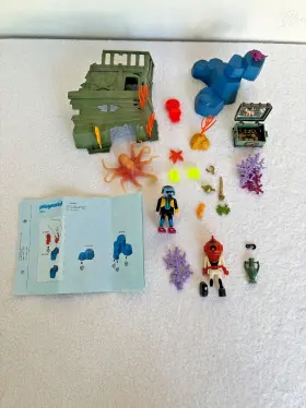 3941 Playmobil 3951 Vintage 1997 Pirate Undersea Treasure Diver Deep