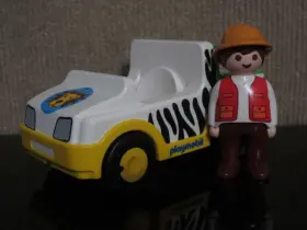 6743 Playmobil 400100389607 123 Take Along Zebra African Safari Jeep
