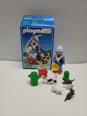 Playmobil 4008789030078 # 3007 Milkmaid With Cats Vintage 1998 Malta See Description
