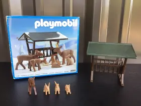 Playmobil 4008789036926 Vintage 3692 Deer Feeder And Bunnies 1992 Geobra With Box Incomplete