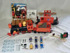 4054 Playmobil 4034 Vtg Western Train Set 4032 4033 Steaming Mary