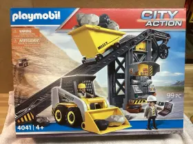 4041 Playmobil Conveyor Belt With Mini Excavator - Construction New Rare 2009