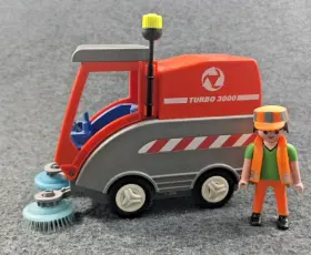 4045 Playmobil #4045 Road Sweeper Construction Turbo 3000 And Figure