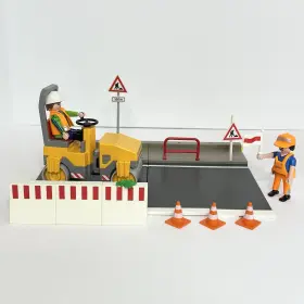 4048 Playmobil Steamroller Set Construction Asphalt Figures Accessories Road