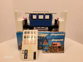 4100 Playmobil Blue Passenger Car - New Same Scale As Lgb