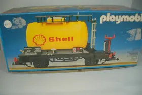 4107 Playmobil Vintage 1982 G Scale Shell Tanker Car Yellow Germany