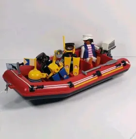 Playmobil 410780037721 Vintage 1993 3772 Scuba Divers With Raft Spain Near Complete S11