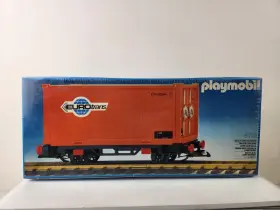 4113 Playmobil Eurotrans Container Car / Wagon New Sealed Box 1985 Vintage