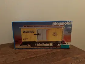 4122 Playmobil Vintage 1987 L.g.b. System Freight Car Colorado Warehousing Nice