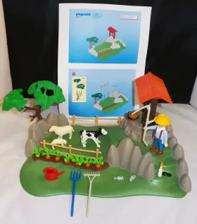 4131 Playmobil - Farm Super Set With Farmer And Accessories