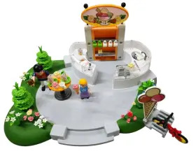 4134 Playmobil Super Set Ice Cream Parlor Shop Playset #4134 Incomplete See Pictures