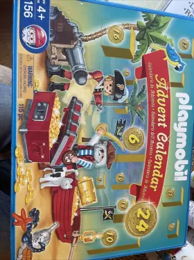 4156 Playmobil Advent Calendar Pirates Treasure Boat Cannon Cat Monkey Christmas