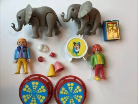 4235 Playmobil Vintage 1986 1988 Circus Baby Elephants Clowns Accessories Drum Music