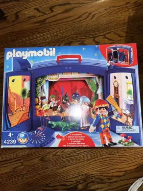 4239 Playmobil New Take Along Theater Stage Sealed Box 2008 Theatre Rare